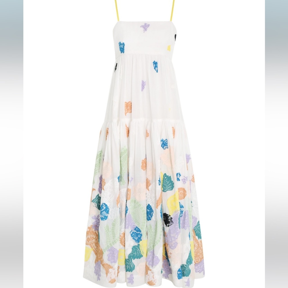 Jude tiered empire midi dress,size 0p, Zimmerman